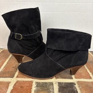 Lower East Side Boots Womens 11 Ankle Bootie Black Shade Round Toe Buckle Casual